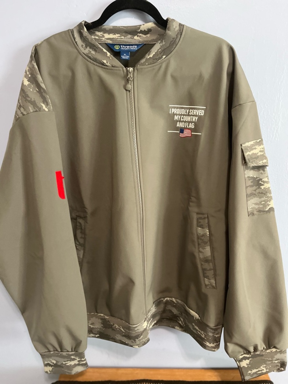 Universal Thread Olive Green Military-Inspired Bomber Jacket